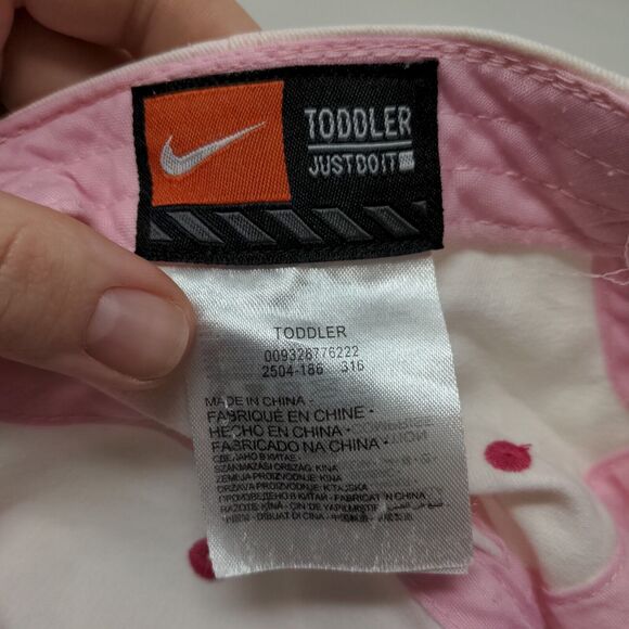 Nike Girl's Strapback Hat Pink Size Toddler Embroidered Swoosh Logo - Picture 8 of 9